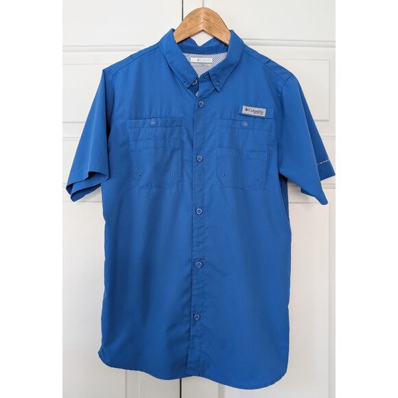 Columbia Youth PFG Omni-Shade Short Sleeve Fishing Shirt - Picture 1 of 6